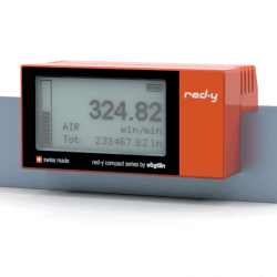 Battery Powered Digital Mass Flow Meters for Gases red-y compact series G1/2" Alu version