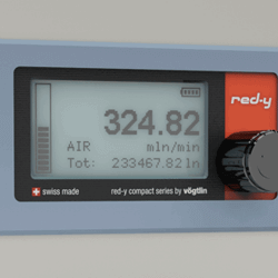 Battery Powered Digital Mass Flow Meters for Gases red-y compact series Front Panel Mounting