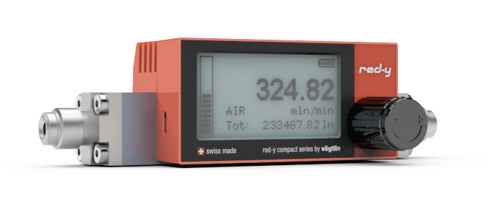 Battery Powered Digital Mass Flow Meters for Gases red-y compact series with Micro-USB Interface